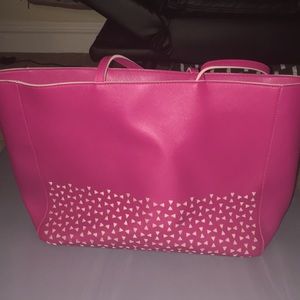 Geometric pink Bath & Body Works tote
